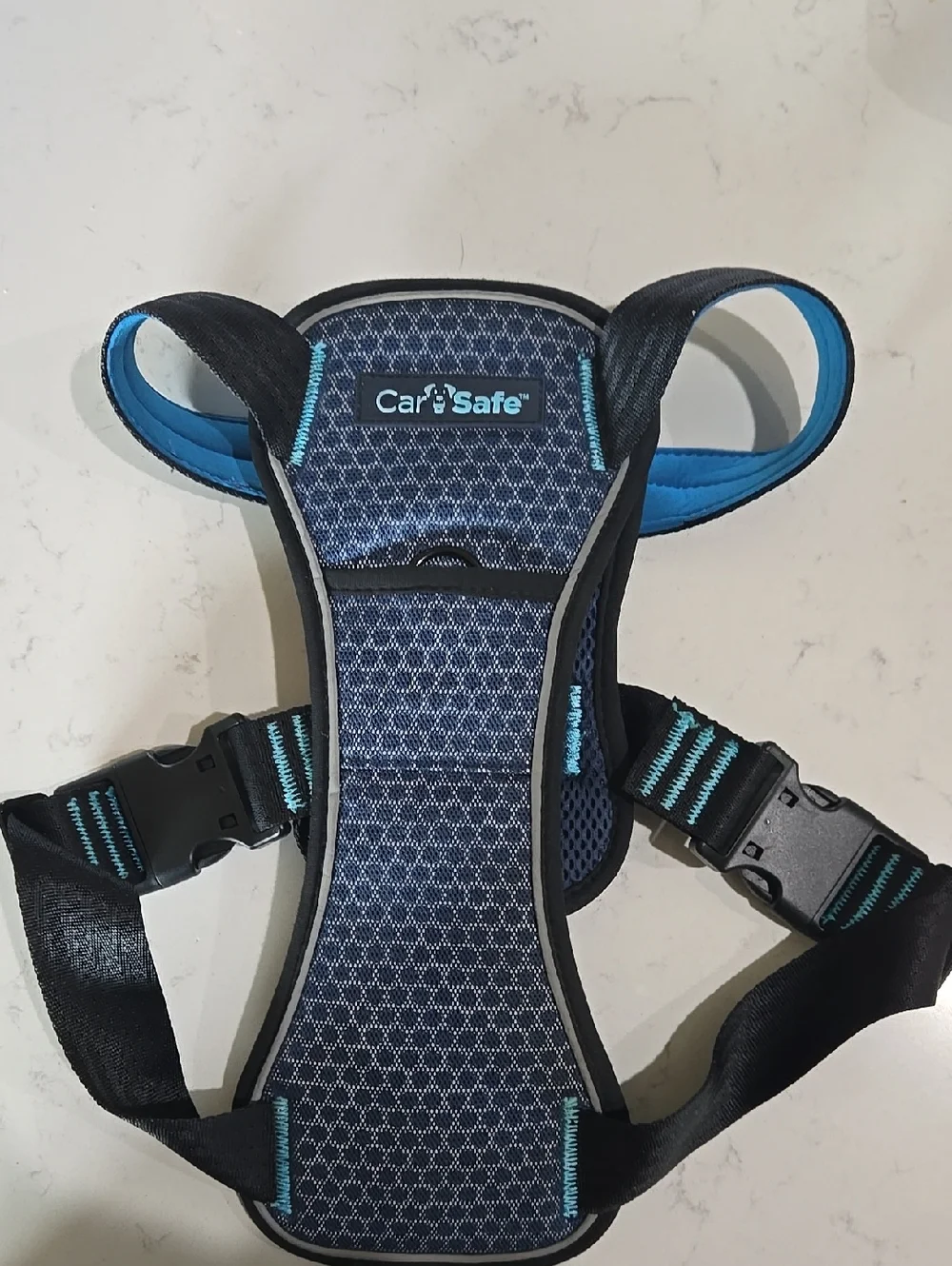 CarSafe Blue Crash-Tested Front and Back Clip Dog Harness